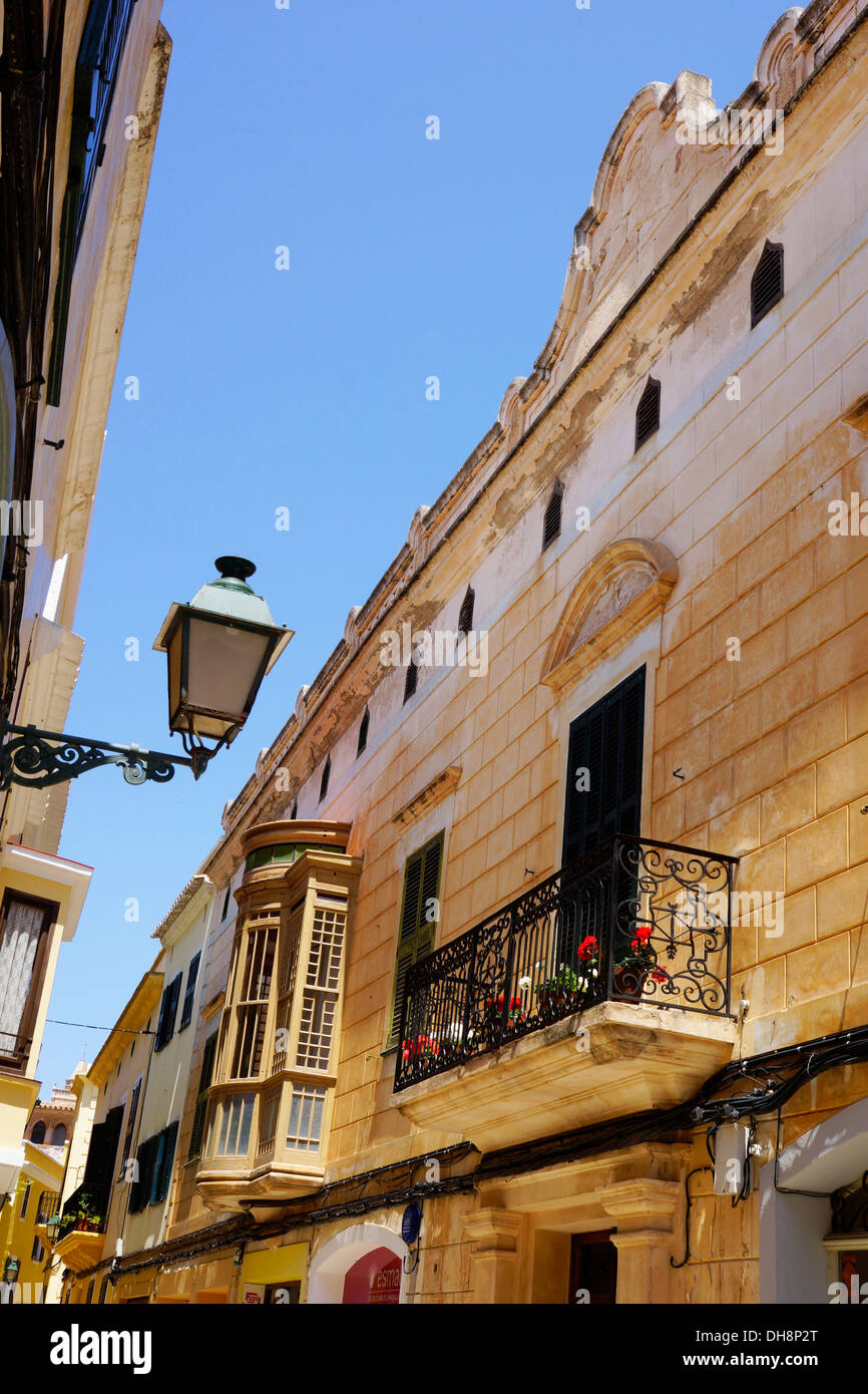 Scène de rue, Ciutadella, Minorque, Espagne Banque D'Images