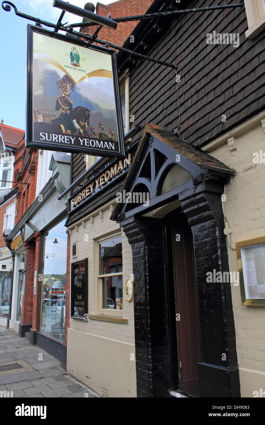 Dorking Surrey Surrey Yeoman pub England UK Banque D'Images
