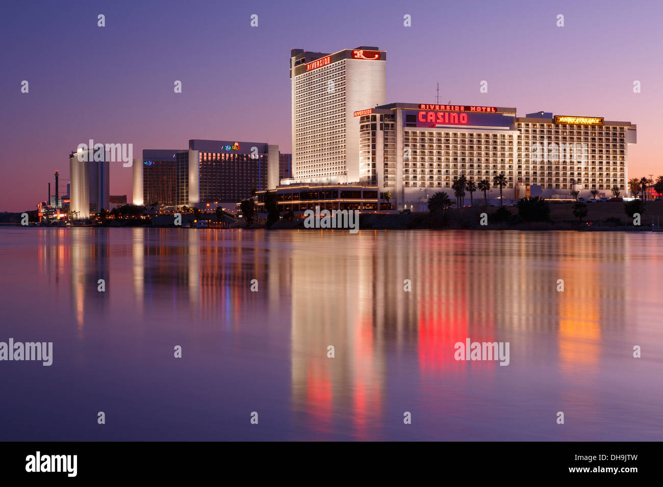Casinos le long de la rivière Colorado, Laughlin, Nevada. Banque D'Images