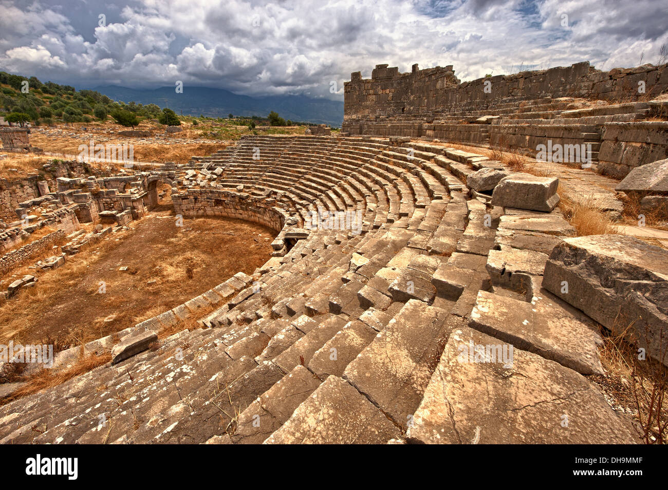 Amphithéâtre romain de Xanthos Banque D'Images