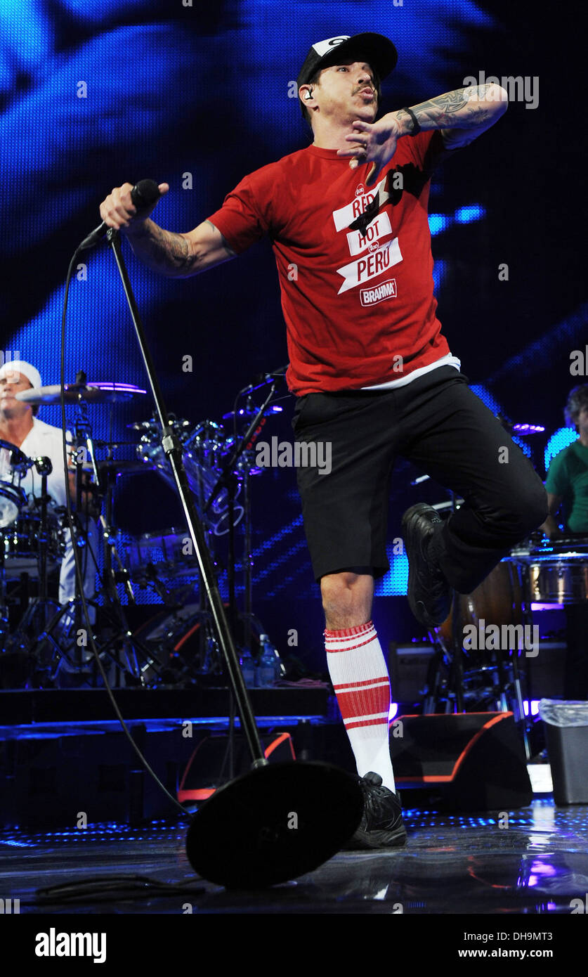 Anthony Kiedis des Red Hot Chili Peppers à Bank Atlantic Center Lever du soleil,Floride - 02.04.12 Banque D'Images