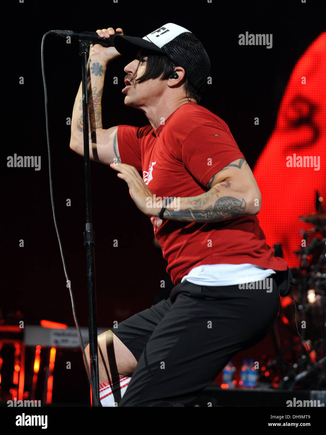 Anthony Kiedis des Red Hot Chili Peppers à Bank Atlantic Center Lever du soleil,Floride - 02.04.12 Banque D'Images