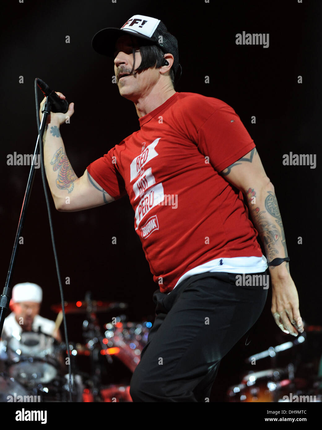 Anthony Kiedis des Red Hot Chili Peppers à Bank Atlantic Center Lever du soleil,Floride - 02.04.12 Banque D'Images