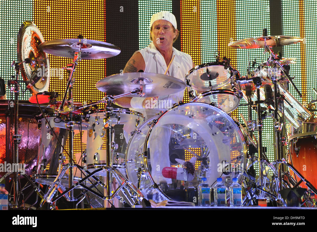 Chad Smith Red Hot Chili Peppers se produiront au Bank Atlantic Center Lever du soleil,Floride - 02.04.12 Banque D'Images