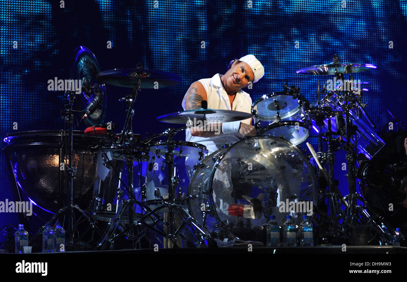 Chad Smith Red Hot Chili Peppers se produiront au Bank Atlantic Center Lever du soleil,Floride - 02.04.12 Banque D'Images