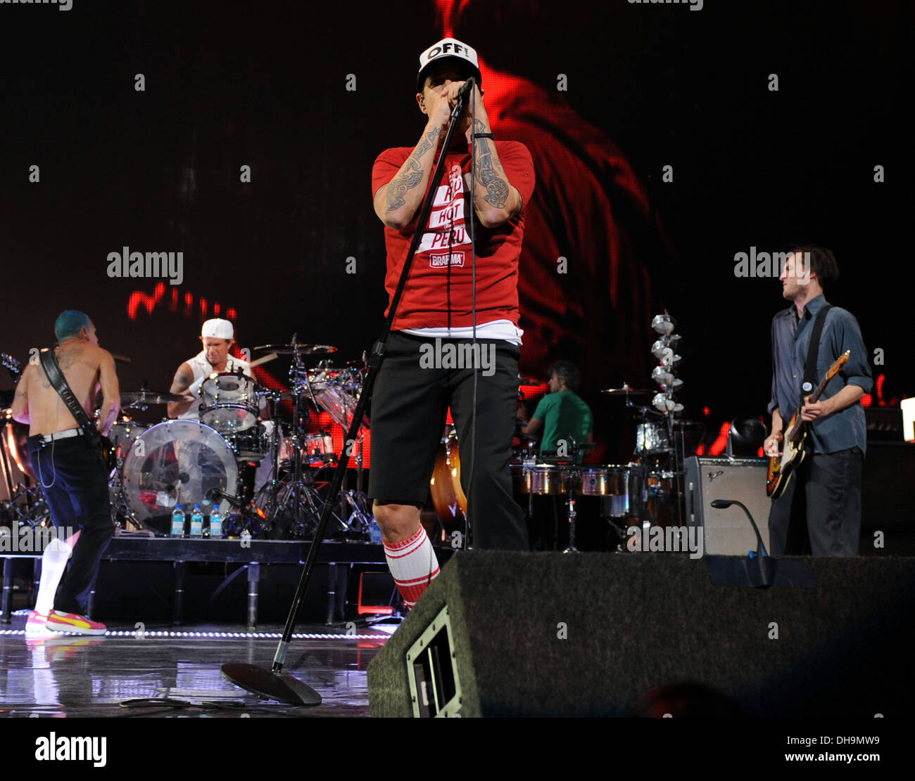 Anthony Kiedis des Red Hot Chili Peppers à Bank Atlantic Center Lever du soleil,Floride - 02.04.12 Banque D'Images