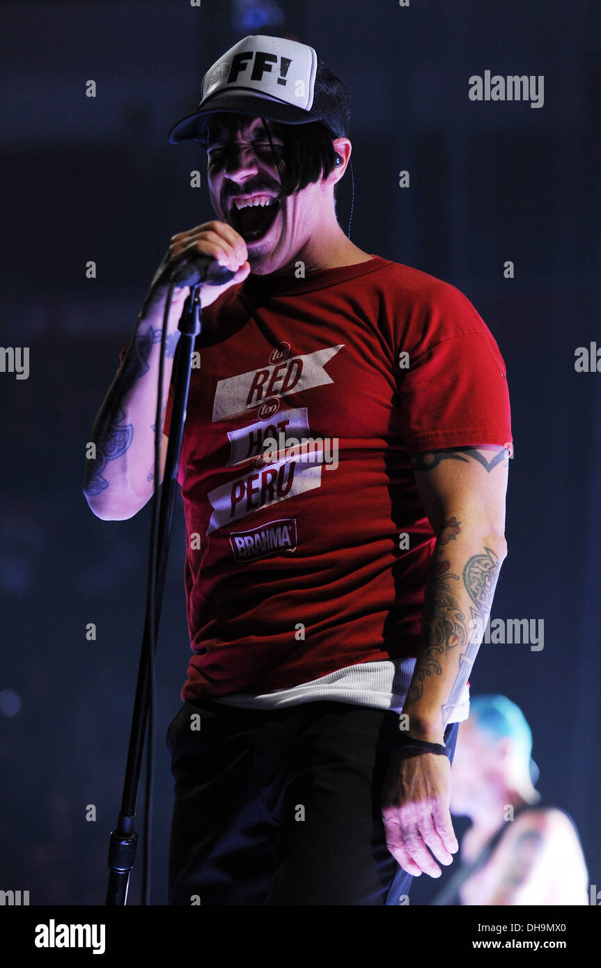 Anthony Kiedis des Red Hot Chili Peppers à Bank Atlantic Center Lever du soleil,Floride - 02.04.12 Banque D'Images