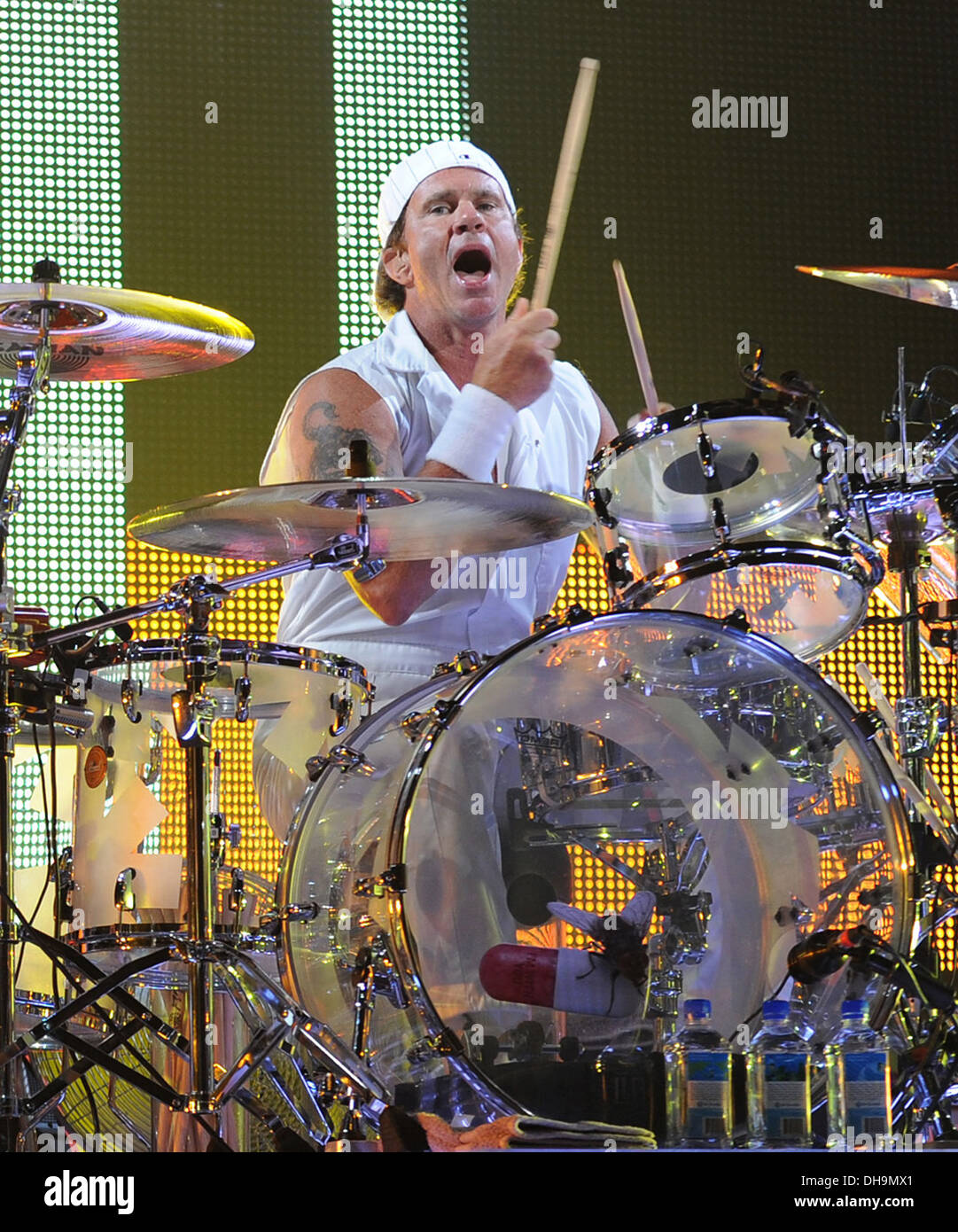 Chad Smith Red Hot Chili Peppers se produiront au Bank Atlantic Center Lever du soleil,Floride - 02.04.12 Banque D'Images