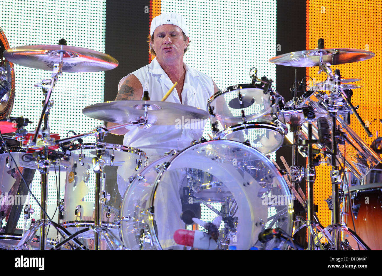 Chad Smith Red Hot Chili Peppers se produiront au Bank Atlantic Center Lever du soleil,Floride - 02.04.12 Banque D'Images