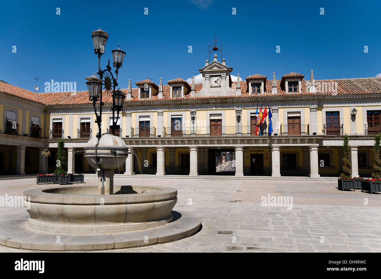 Hôtel de ville de Mayor (Style Herreriano) de Brunete. Madrid, Espagne Banque D'Images