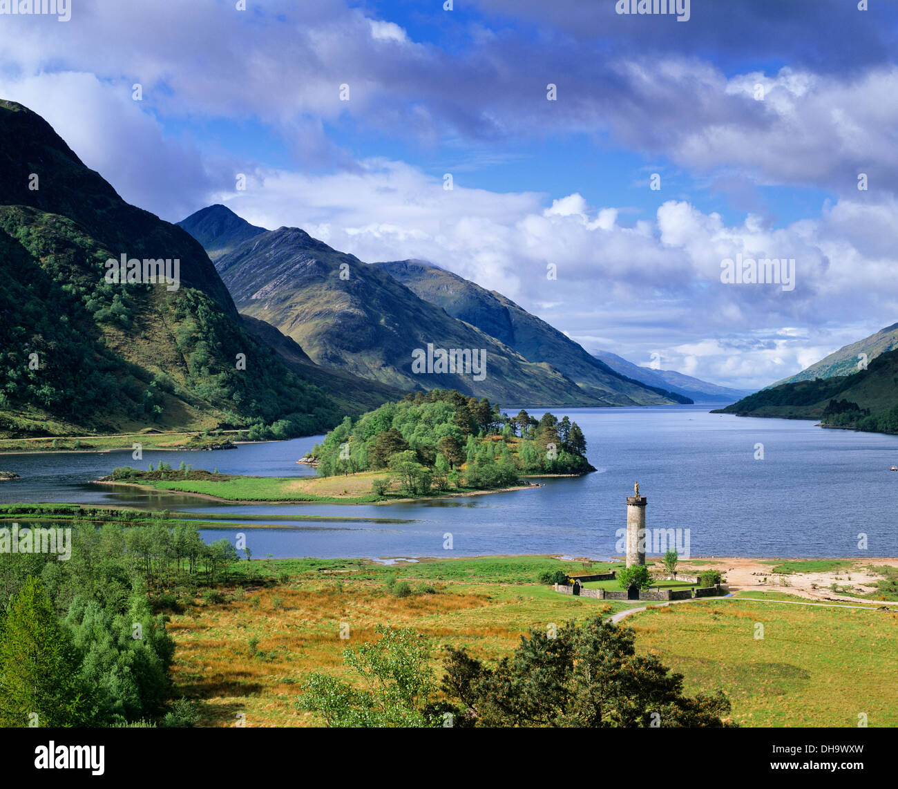 Le monument de Glenfinnan, Loch Shiel, Highland, Scotland, UK Banque D'Images