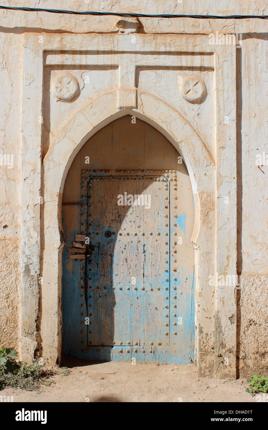 Porte de chambre à Sidi Ifni (Maroc) Banque D'Images