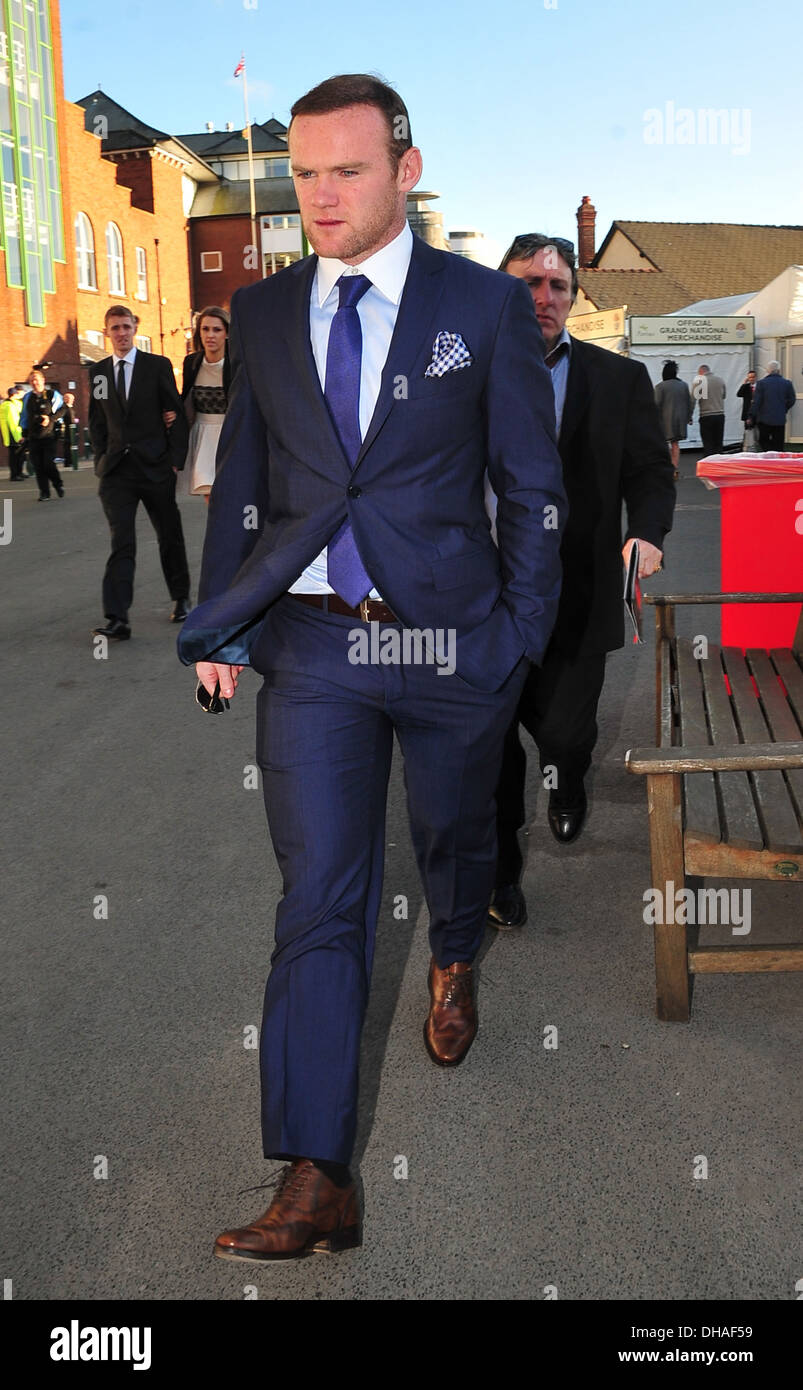 Wayne Rooney Liverpool Journée à John Smith's Grand National à Aintree Hippodrome Festival Liverpool Angleterre - 12.04.12 Banque D'Images