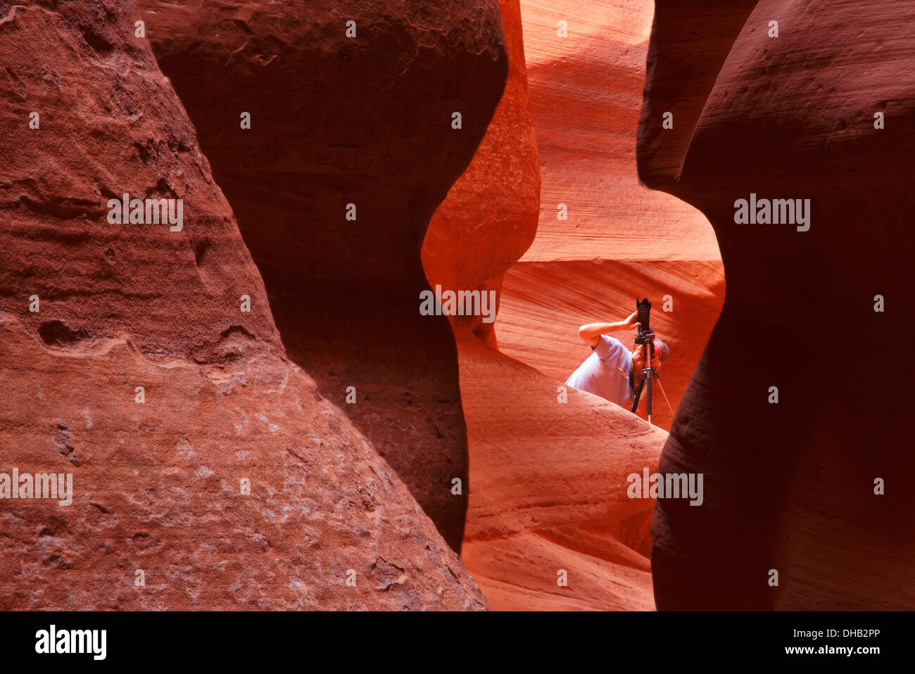 La photographie Canyon X, un slot canyon sur Navajo Land, Page, Arizona Banque D'Images