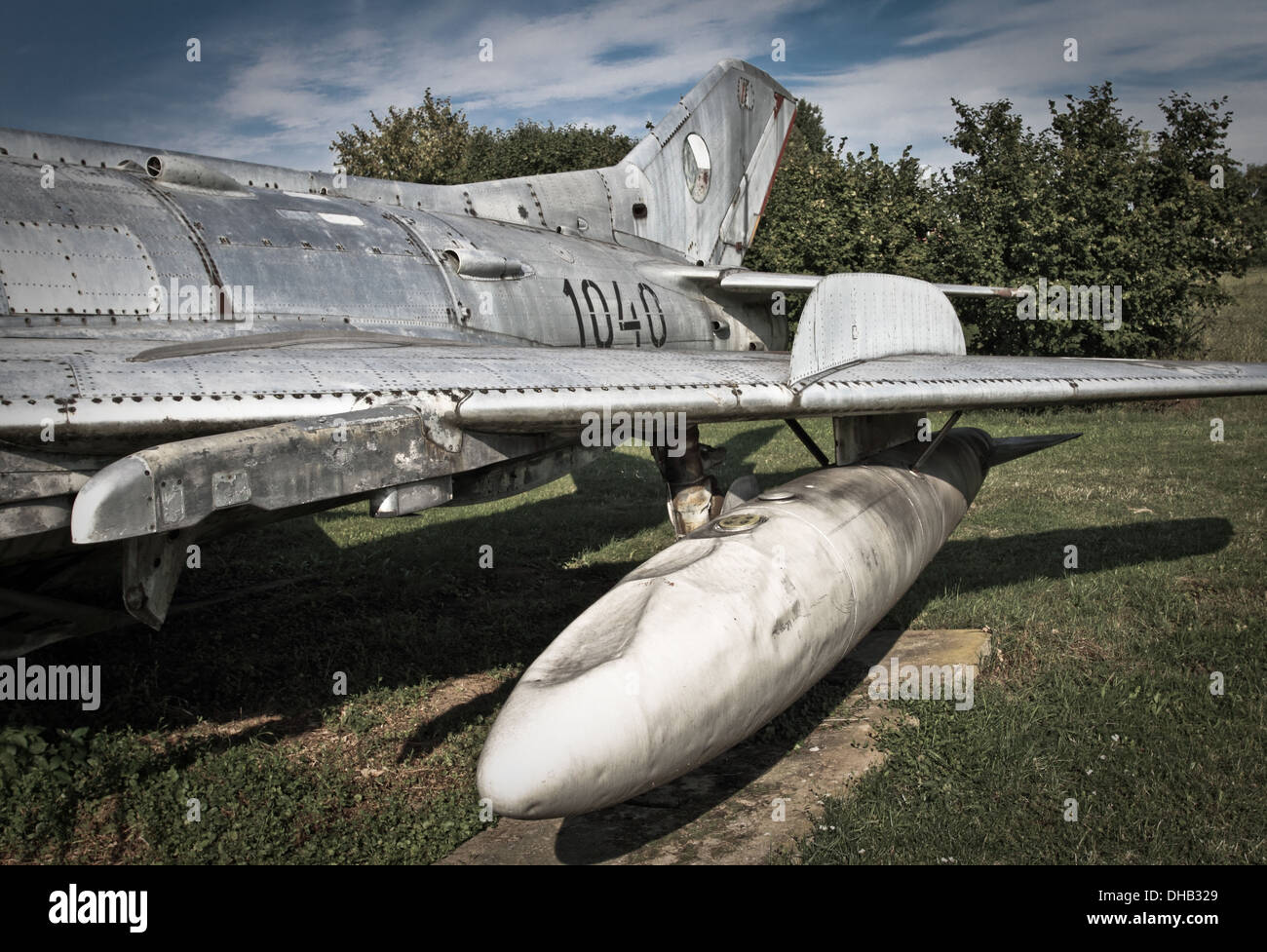Vieux chasseur russe Mig avion Banque D'Images
