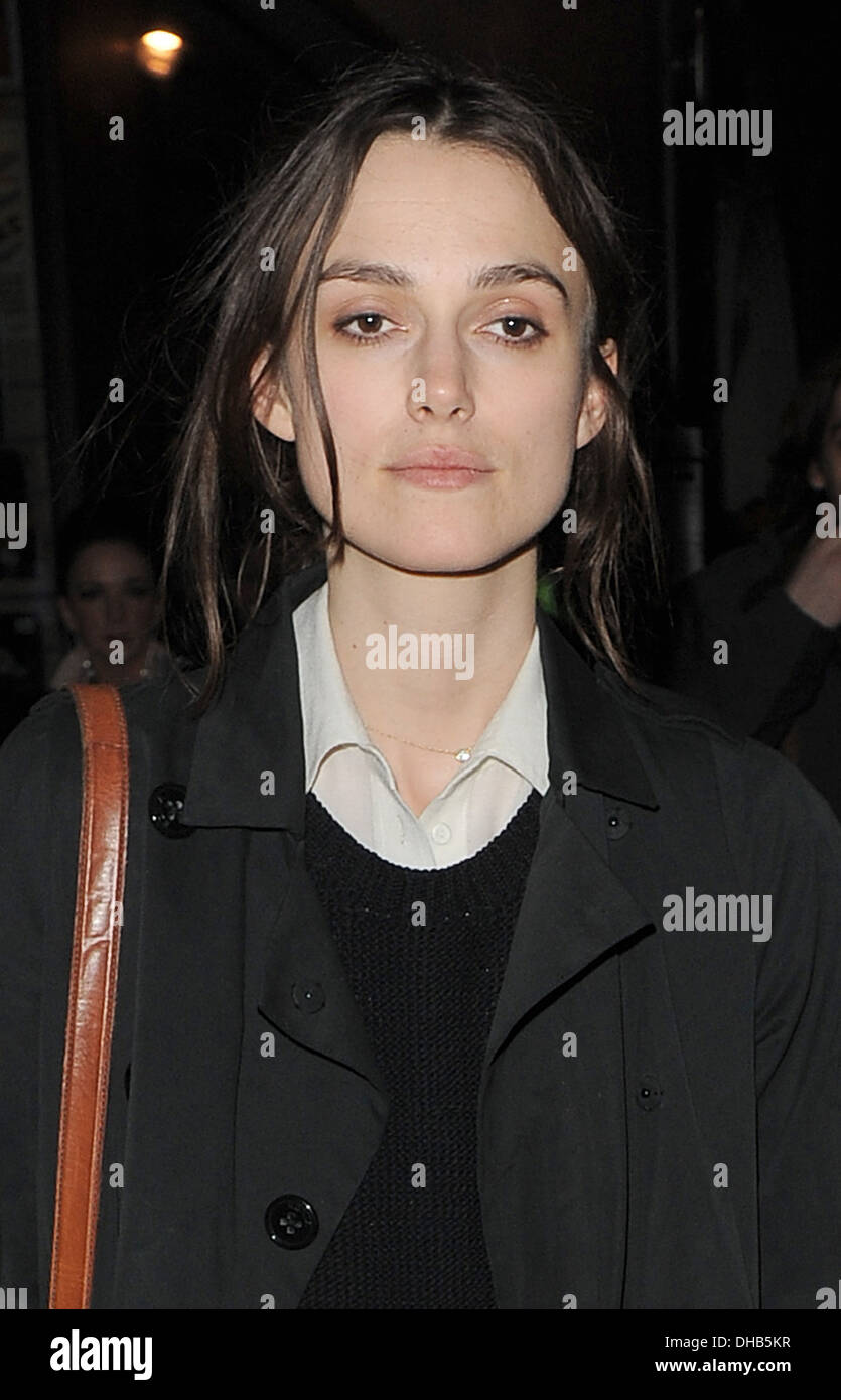 Keira Knightley dehors et environ dans Soho Londres, Angleterre - 05.04.12 Banque D'Images