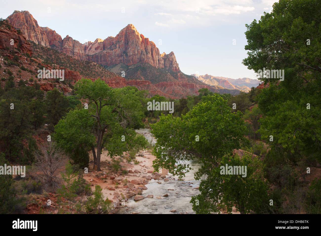 La Virgin River, Zion National Park, Utah. Banque D'Images