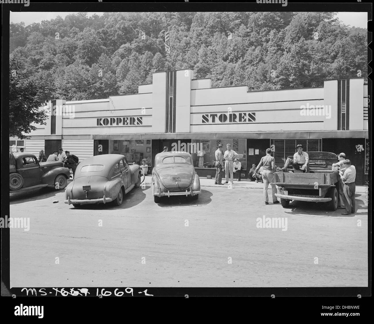 L'avant du magasin d'entreprise. Koppers Division du charbon, Kopperston Kopperston, mines, Wyoming County, Virginie occidentale. 540902 Banque D'Images