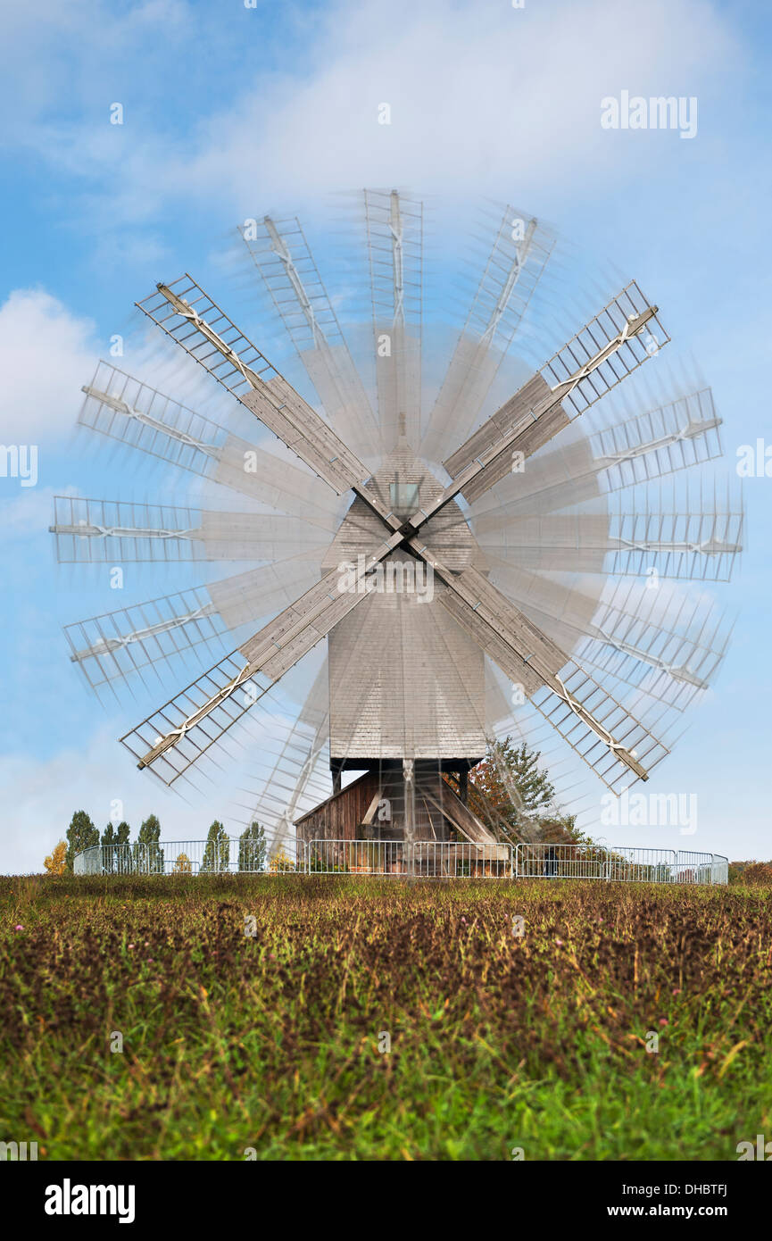 Ancien moulin à vent à pivot (pivot) à partir de la dix-huitième siècle, l'Allemagne, de l'Europe Banque D'Images