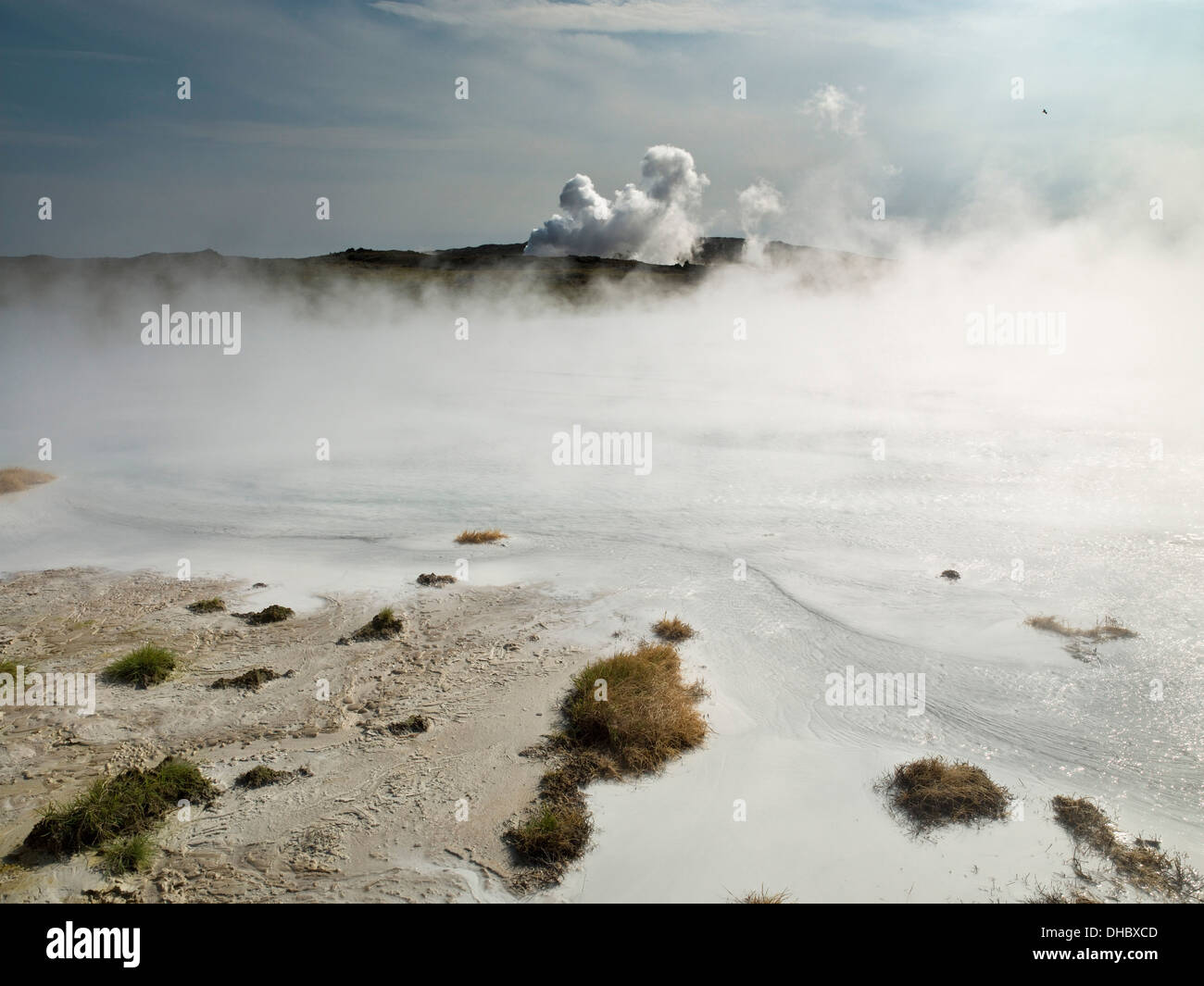 Reykjanesvirkjun centrale géothermique, de l'Islande Banque D'Images