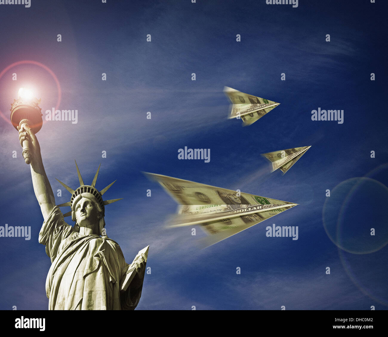 Photographie : concept de l'argent de voyage (US$) Banque D'Images