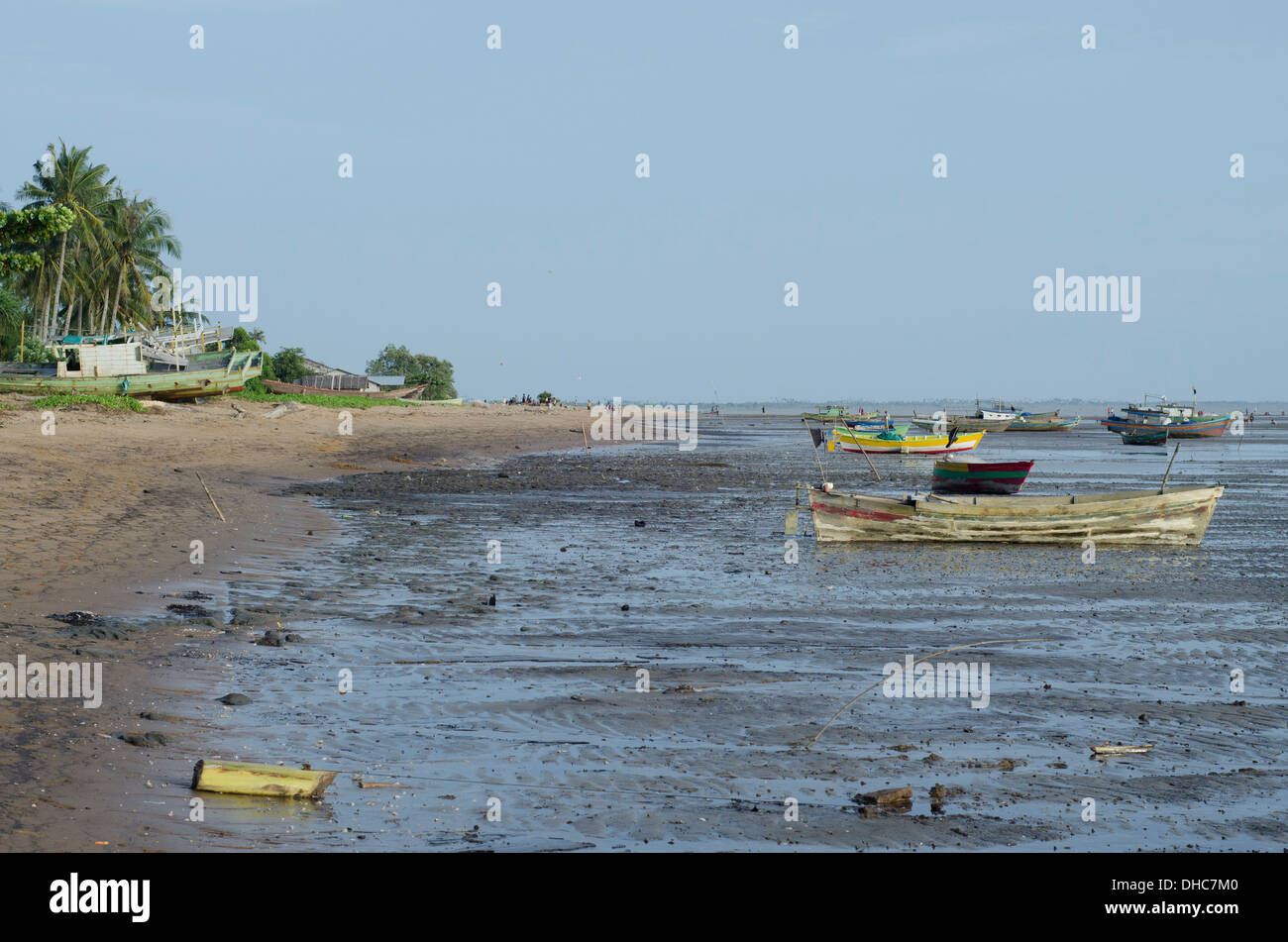 Les bateaux de pêche à Ketapang, West Kalimantan (Bornéo indonésien) Banque D'Images
