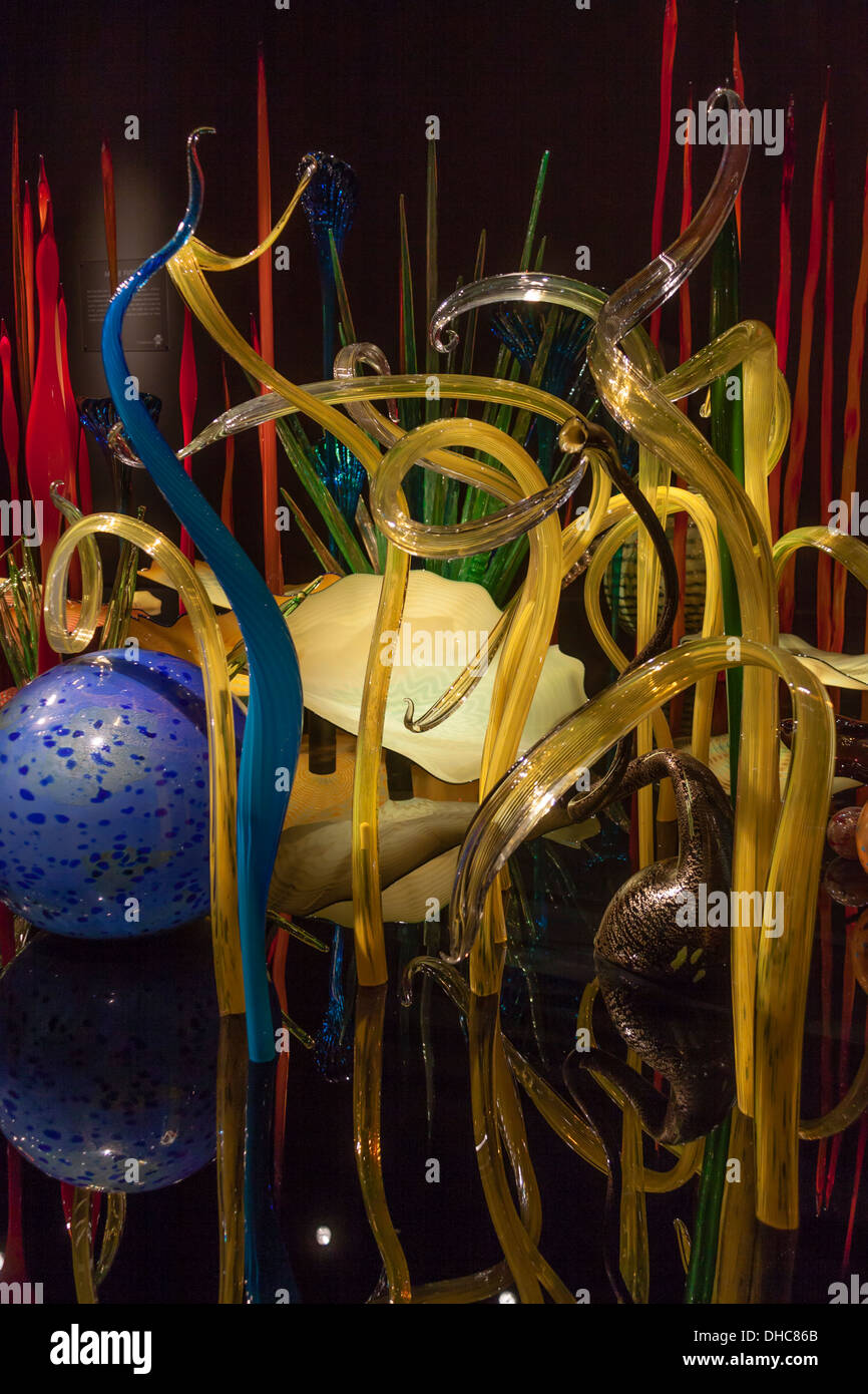 Mille Fleurs Mille Fiori, exposition Chihuly et le jardin de verre, le Seattle Center, Seattle, Washington Banque D'Images