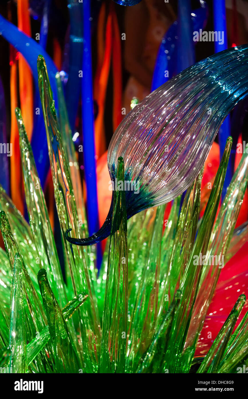 Mille Fleurs Mille Fiori, exposition Chihuly et le jardin de verre, le Seattle Center, Seattle, Washington Banque D'Images