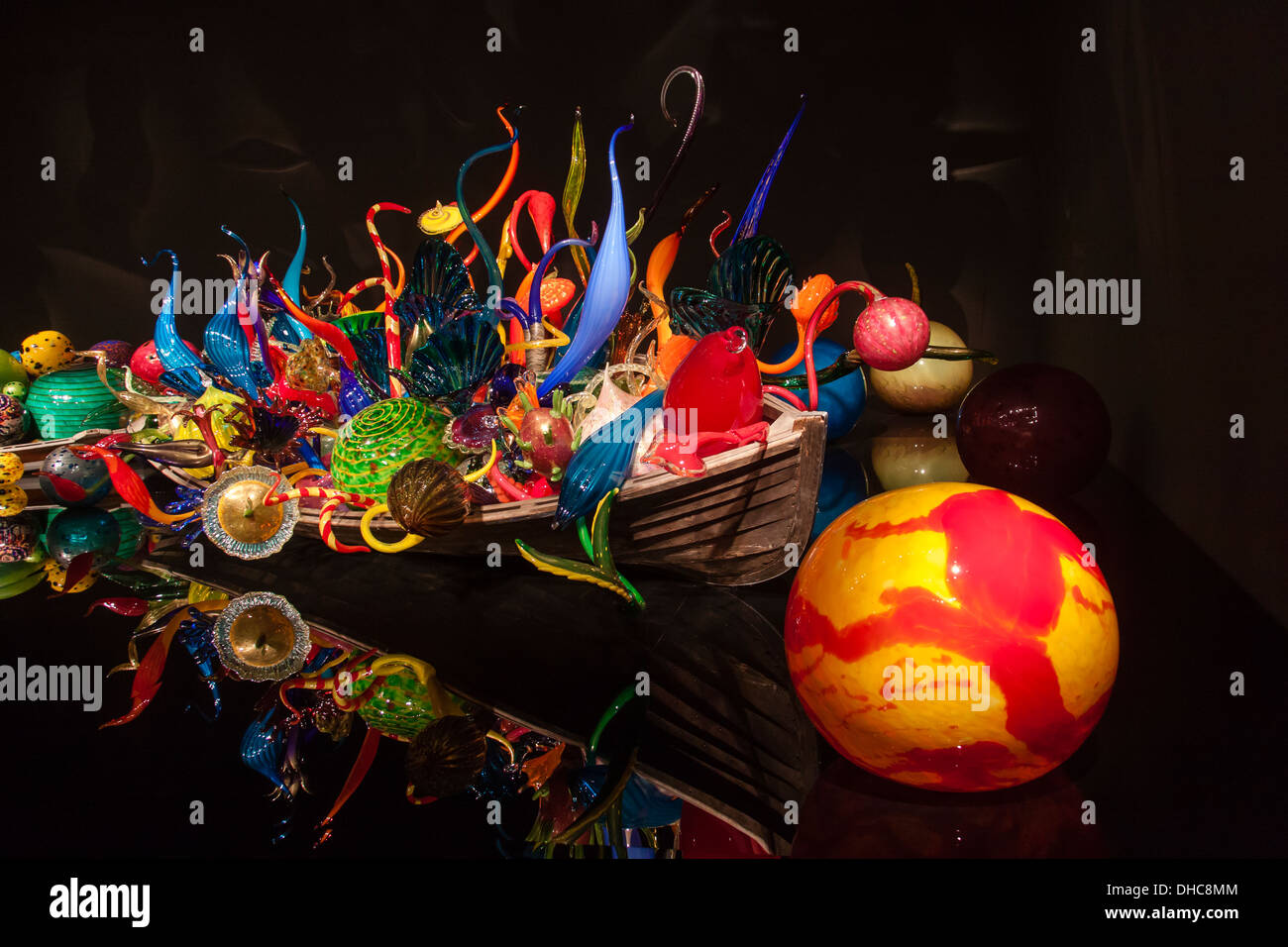 Chihuly Jardin et verre, le Seattle Center, Seattle, Washington Banque D'Images