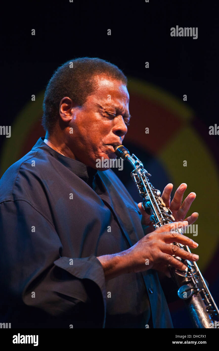 WAYNE SHORTER joue avec son quartet à la Jimmy Lyons la scène du Festival de Jazz de Monterey - Monterey, Californie Banque D'Images