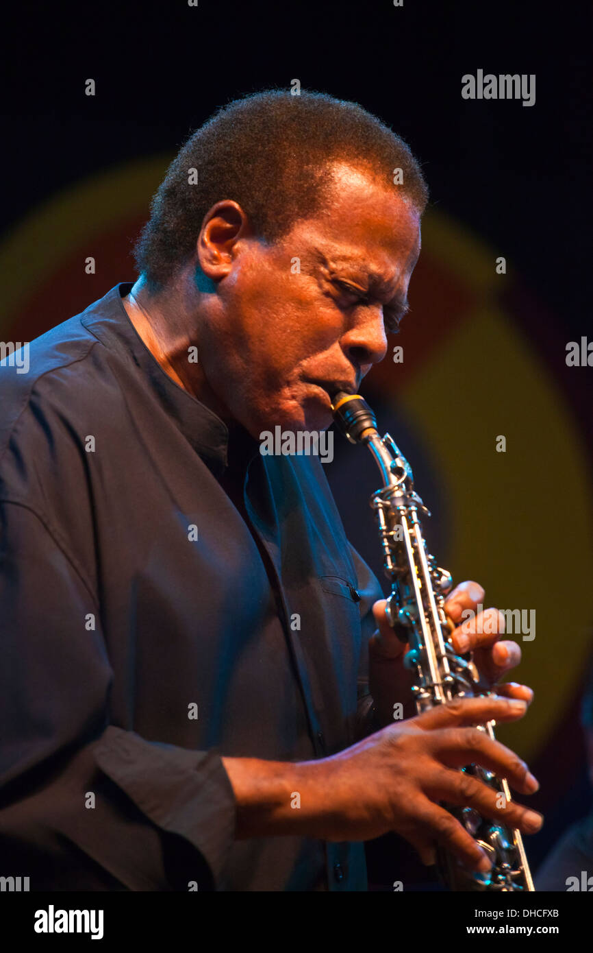WAYNE SHORTER joue avec son quartet à la Jimmy Lyons la scène du Festival de Jazz de Monterey - Monterey, Californie Banque D'Images