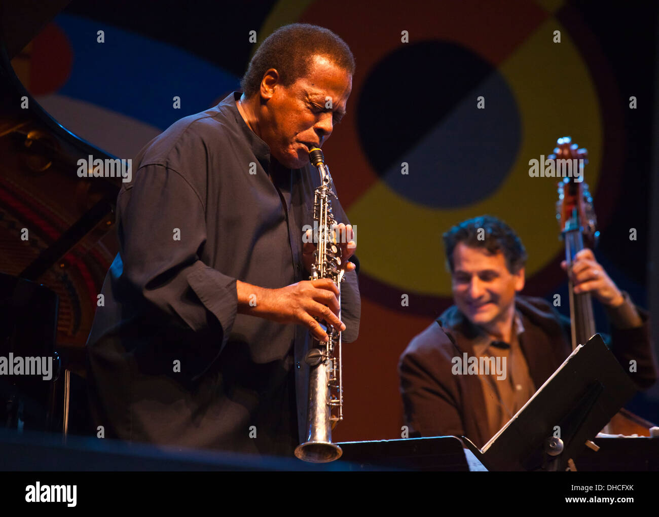 WAYNE SHORTER joue avec son quartet à la Jimmy Lyons la scène du Festival de Jazz de Monterey - Monterey, Californie Banque D'Images