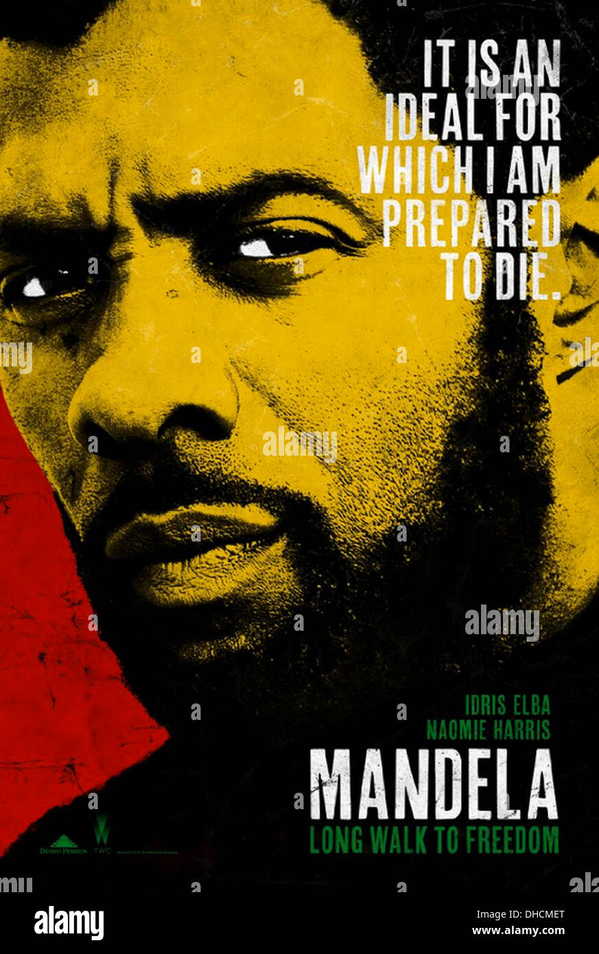 MANDELA : LA LONGUE MARCHE VERS LA LIBERTÉ POUR L'affiche 2013 Weinstein Company film avec Idris Elba que Nelson Mandela Banque D'Images