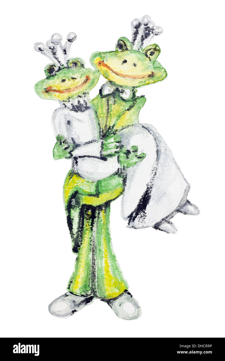 Mariage de grenouilles Banque D'Images