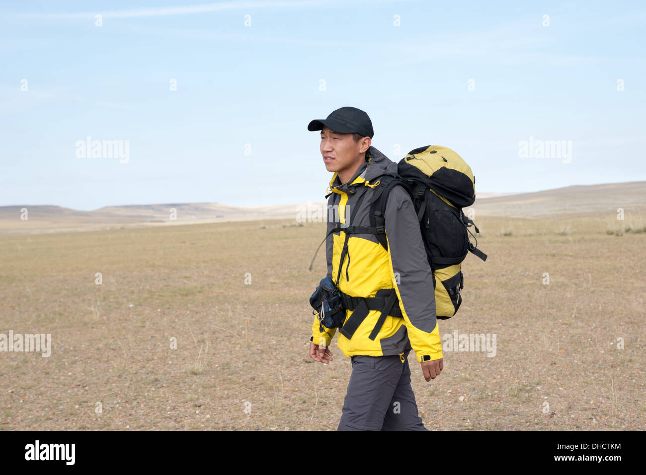 Randonnée pédestre en automne parc de la Mongolie intérieure Banque D'Images