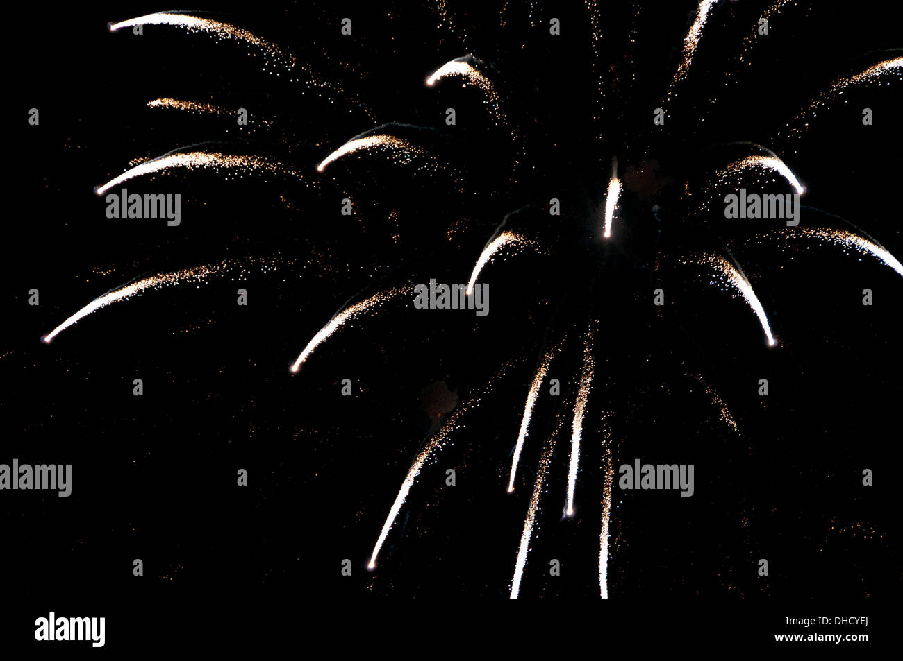 Lewes, dans le Sussex. Bonfire Night 5e novembre 2013. D'artifice. Banque D'Images