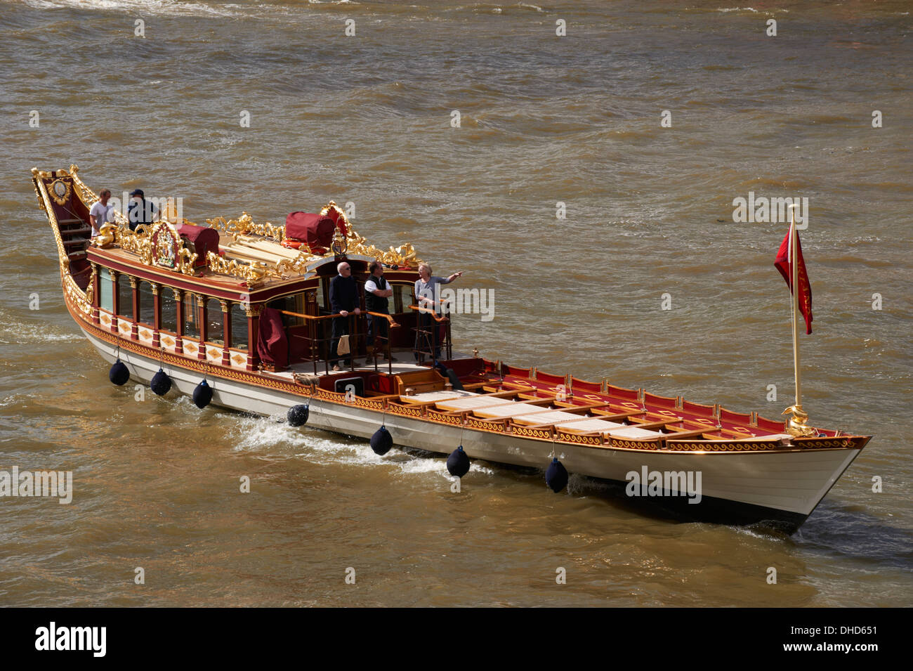 Barge royale Gloriana sur la Tamise Banque D'Images