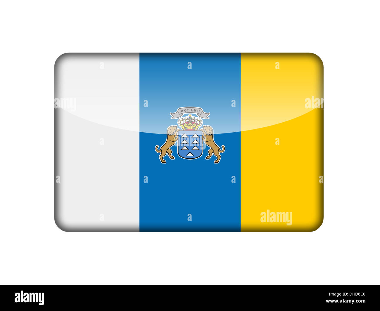 Icône 3D Du Drapeau Des îles Canaries | PSD Premium