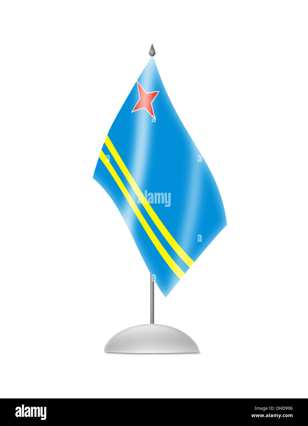 Le drapeau d’Aruba Banque D'Images