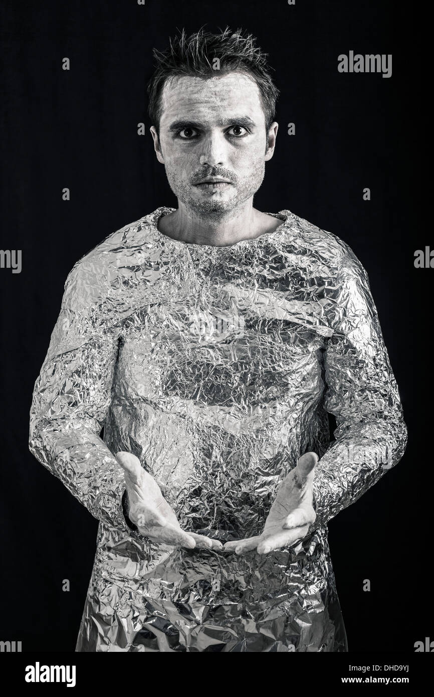 Portrait de l'homme étranger effrayant. Banque D'Images