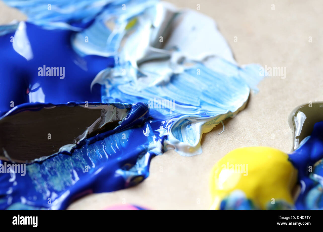 Art peinture avec couteau à palette Banque D'Images