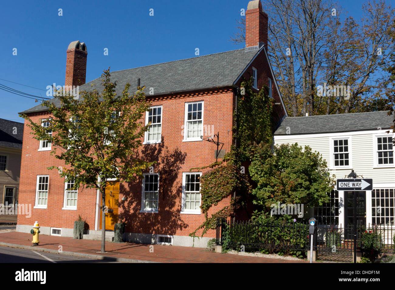 Maison traditionnelle dans la région de Portsmouth, New Hampshire, USA Banque D'Images