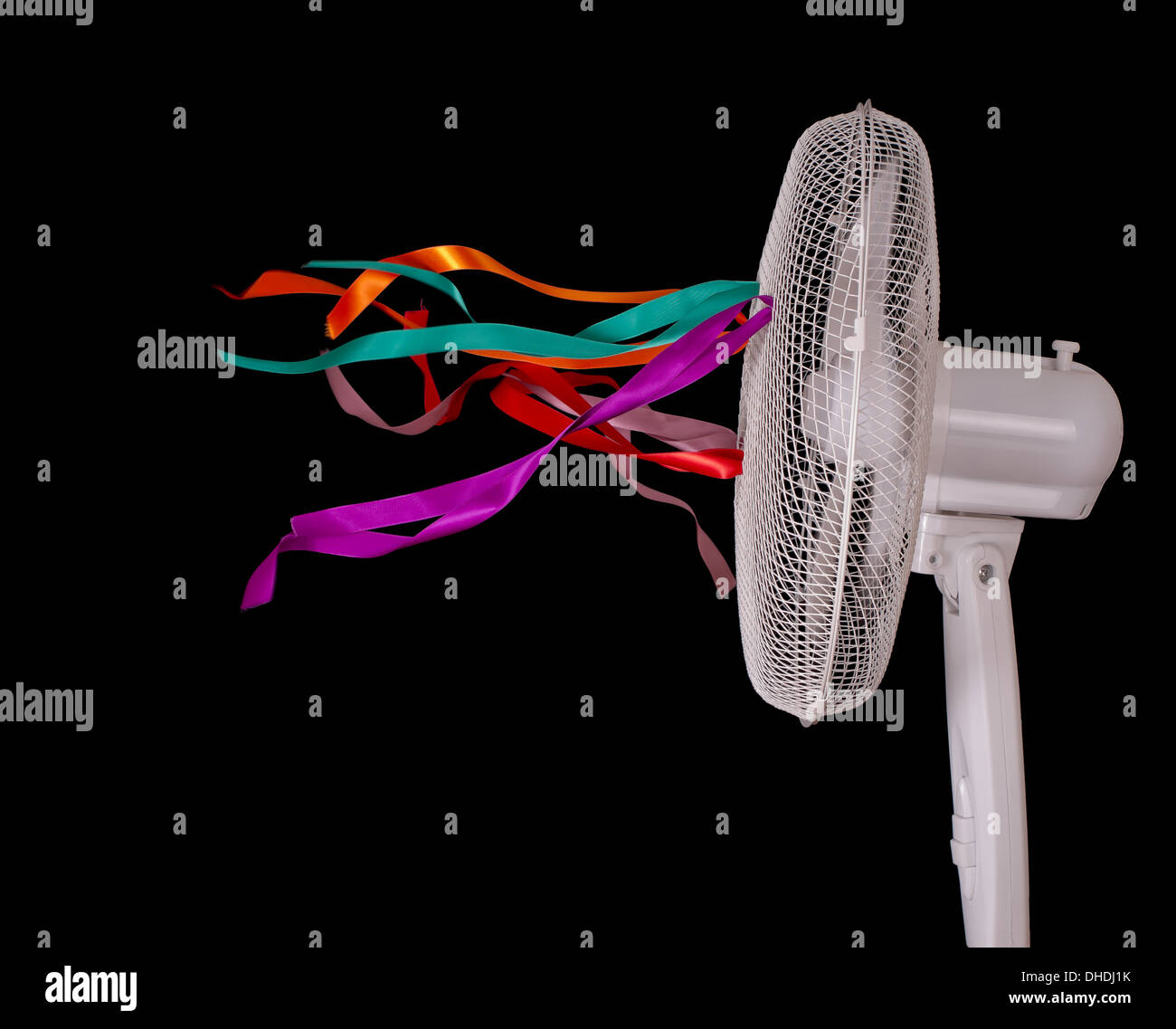 Ventilateur avec jolie rubans dans motion Photo Stock - Alamy