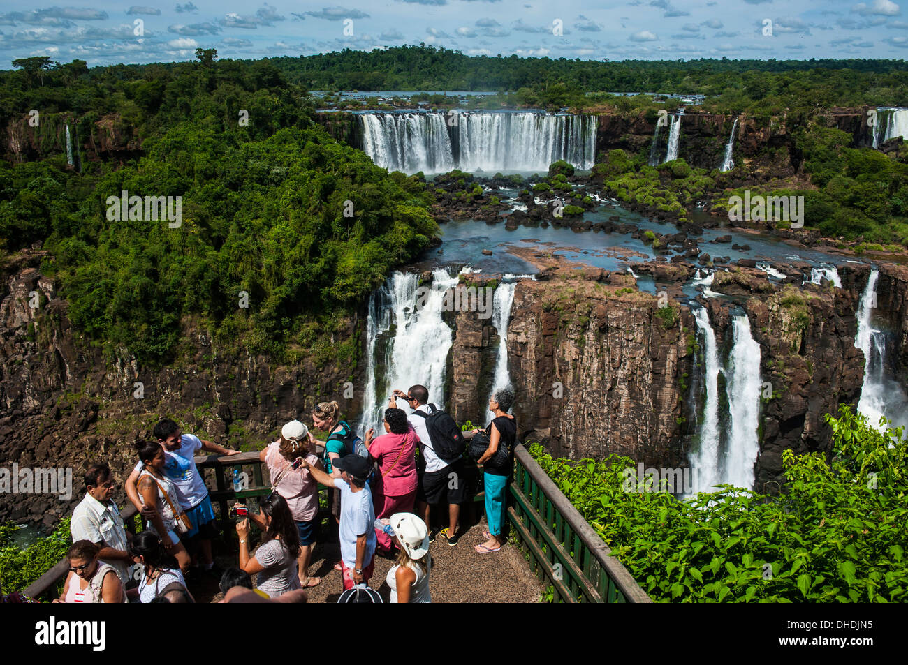 Foz de Iguazu (chutes Iguaçu), la plus grande des cascades dans le monde, UNESCO World Heritage Site, Brésil Banque D'Images