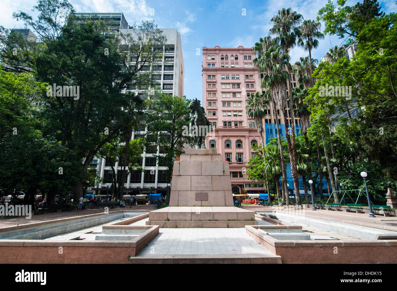 Statue dans le centre de Porto Alegre, Rio Grande do Sul, Brésil Banque D'Images