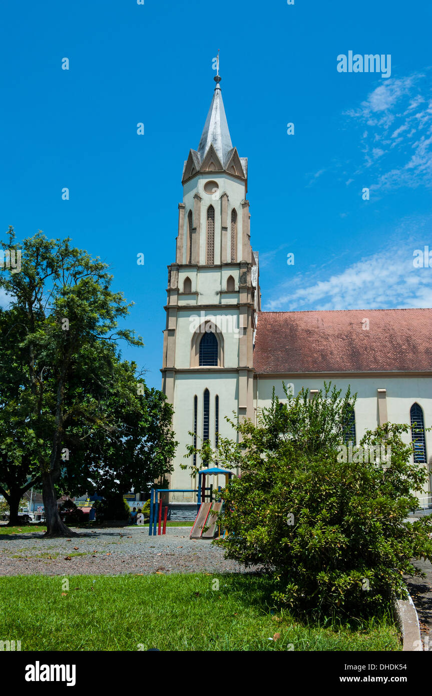 Église luthérienne de la ville allemande de Blumenau, Brésil Banque D'Images