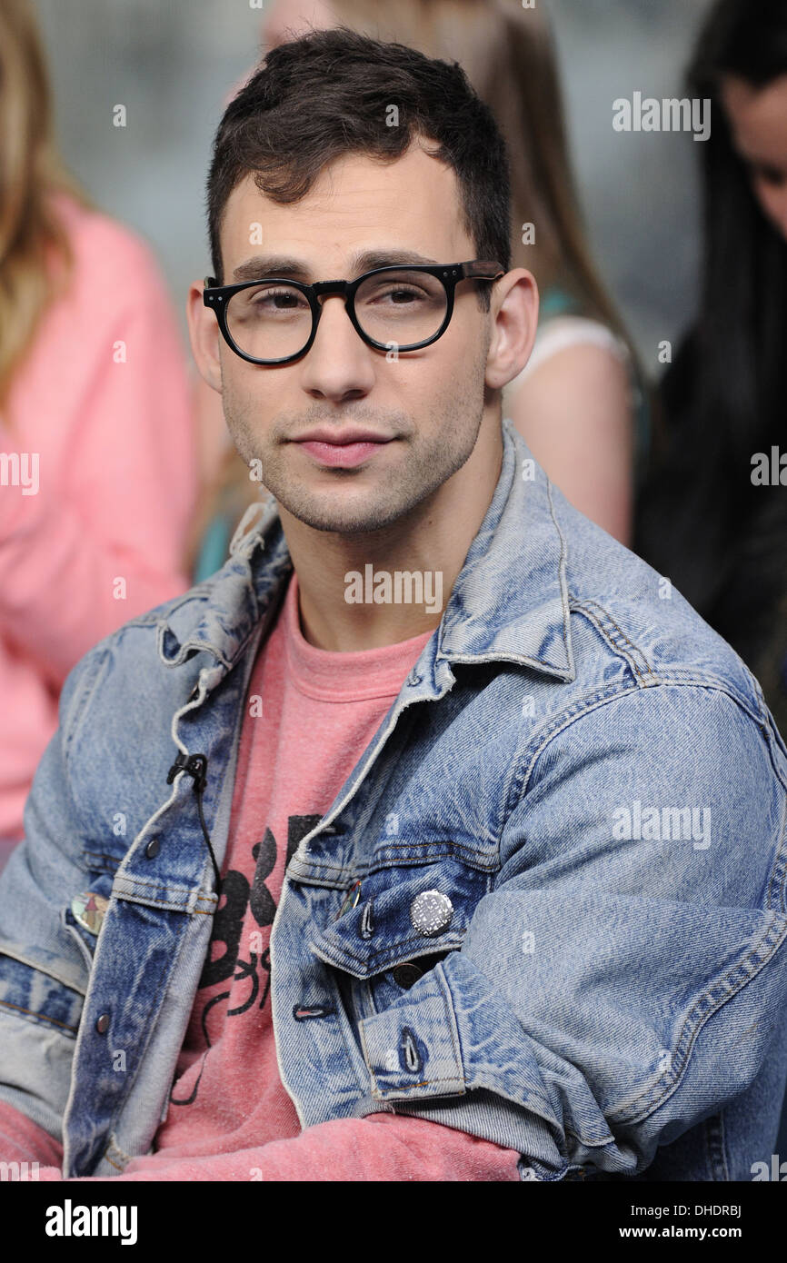 Jack Antonoff pop indie band 'FUN' apparences sur MuchMusic's new.music.vivre la promotion de leur dernier album "quelques nuits' Toronto Banque D'Images