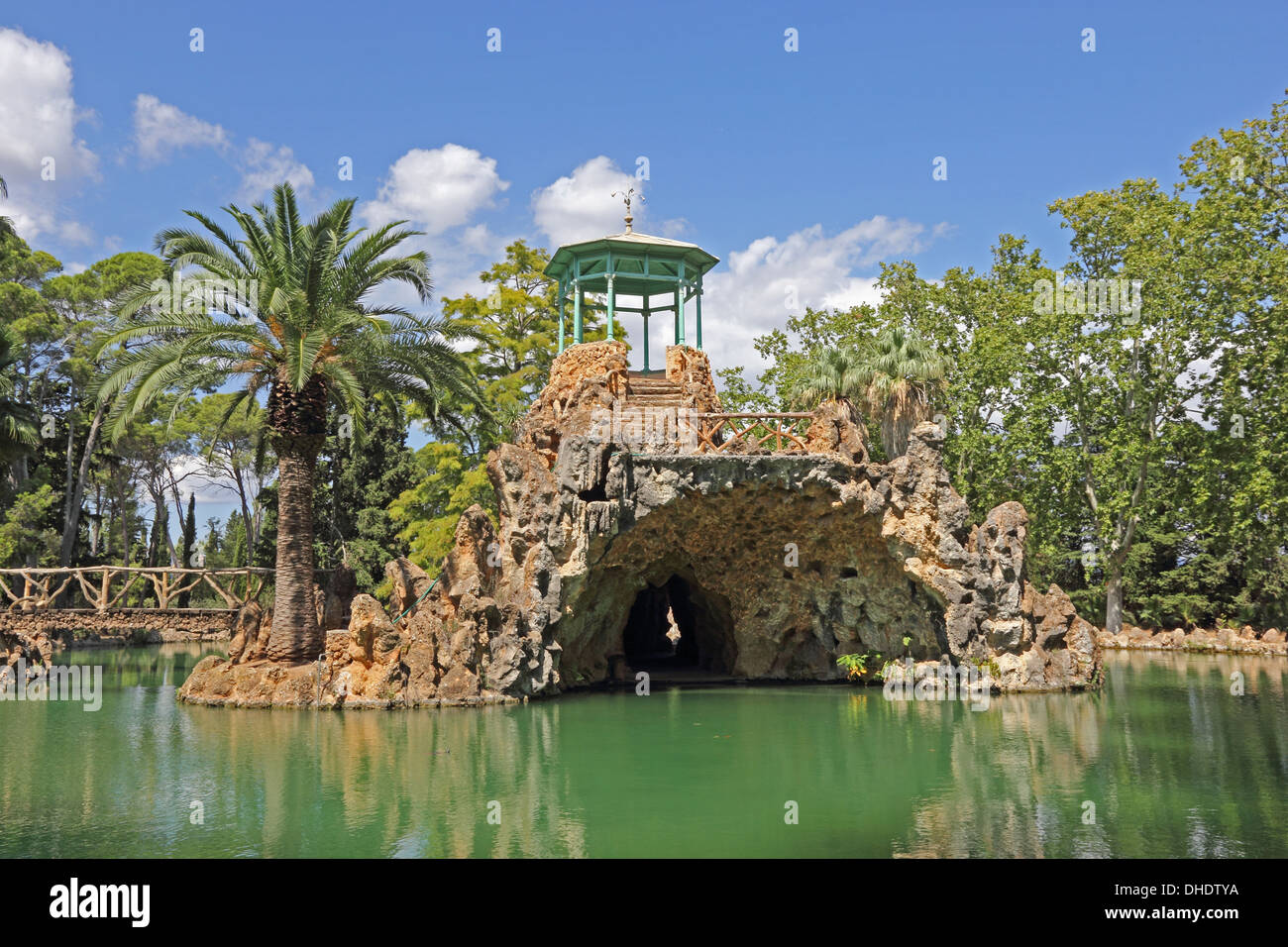 Lake dans le parc Sama, Cambrils Banque D'Images