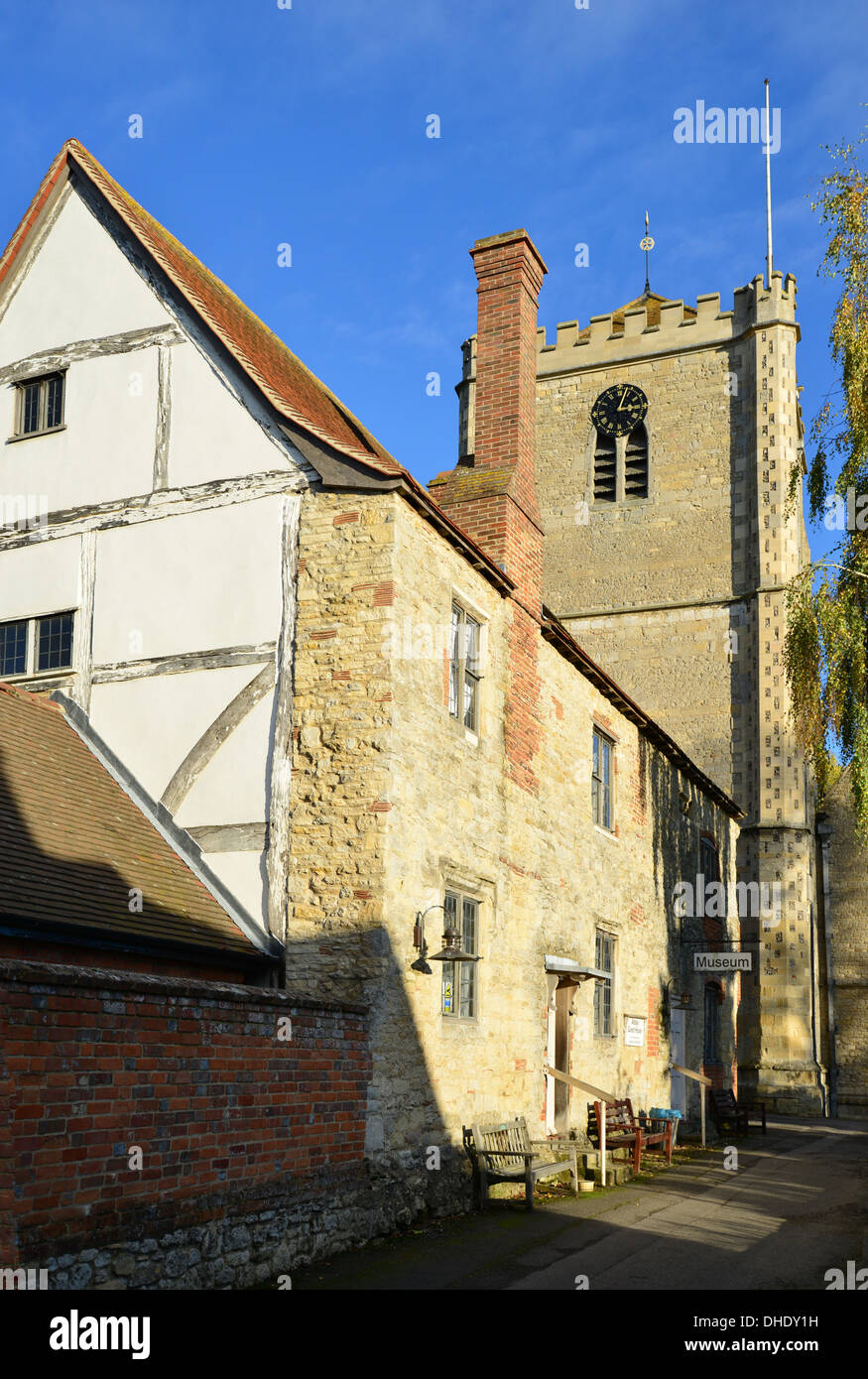 Musée de l'abbaye de Dorchester et à l'église de St Peter et St Paul, Dorchester-on-Thames, Oxfordshire, Angleterre, Royaume-Uni Banque D'Images