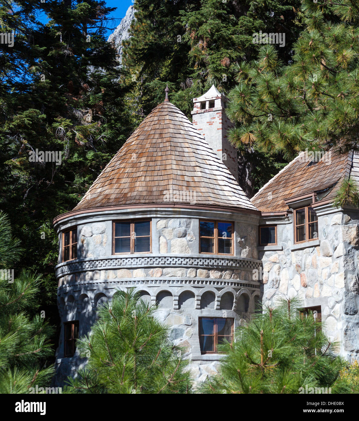 Détail de Vikingsholm à Emerald Bay State Park Banque D'Images